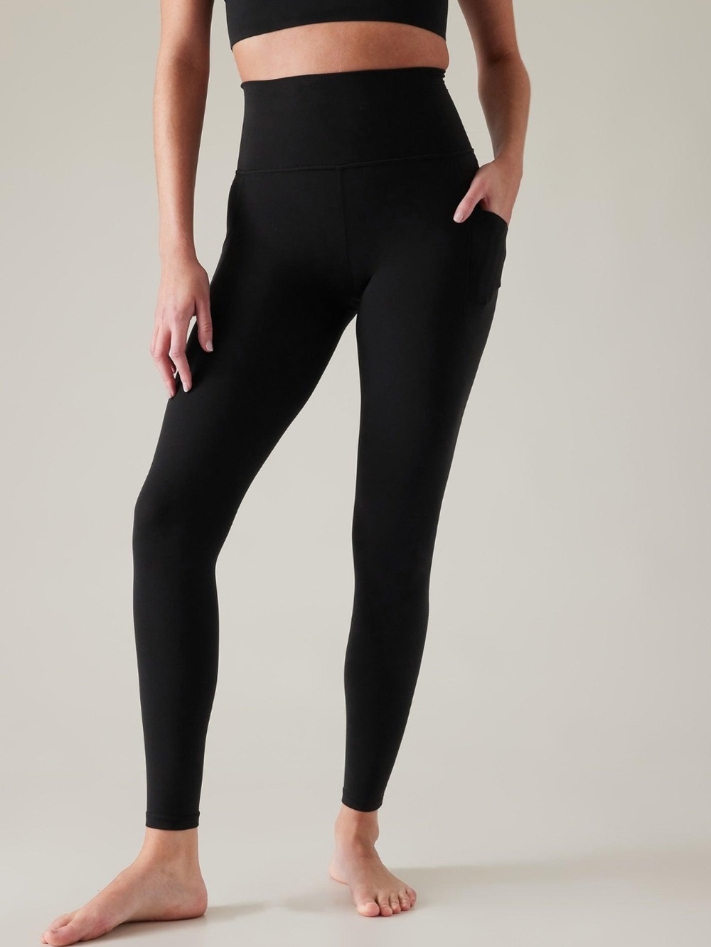 Athleta Ultimate Stash 7/8 Tight Leggings Black Size SP High Rise